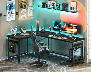 66" L-Shaped Corner Gaming & Home Office Desk