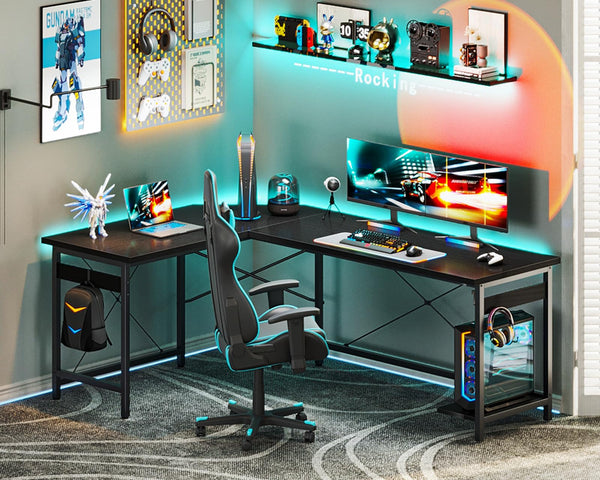 66" L-Shaped Corner Gaming & Home Office Desk
