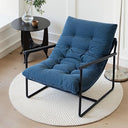 Modern Accent Chair with Metal Frame & Cushioned Seat