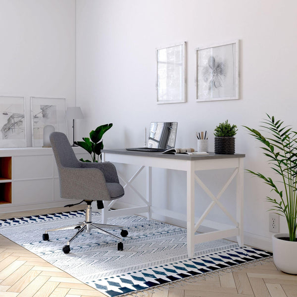 Farmhouse Writing Desk 47" | Light Grey