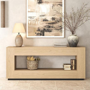 78-Inch Extra Long Console Table with Storage Shelf