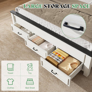 5-Piece King Farmhouse Bedroom Set with Dressers & Nightstands
