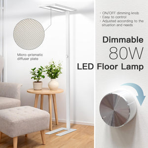 LED Floor Lamp with Eye Care Reading Light