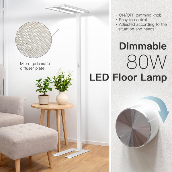 LED Floor Lamp with Eye Care Reading Light