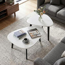 Nesting Coffee Table Set of 2 – Mid-Century Modern with Solid Wood Legs