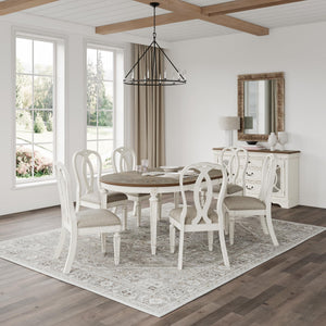 Oval Extension Dining Table with Drop-In Leaf