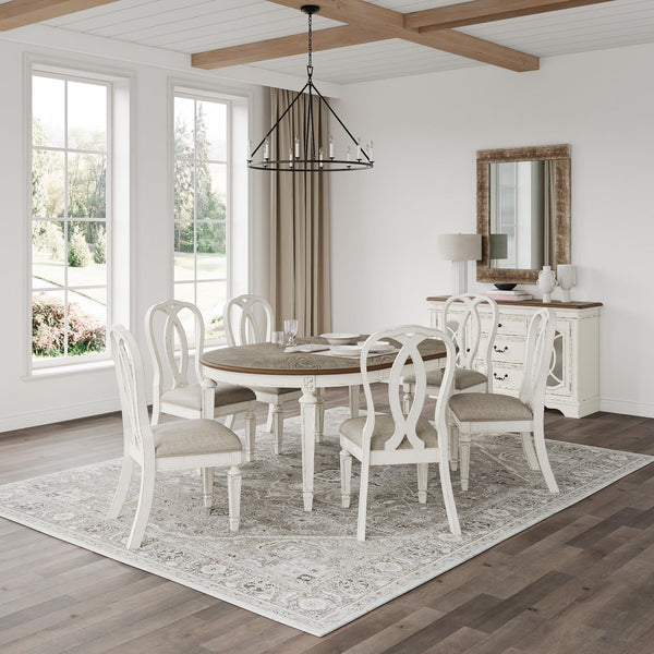 Oval Extension Dining Table with Drop-In Leaf