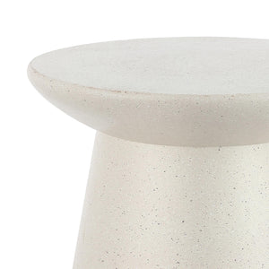 Round Polyresin Outdoor Accent Table — 18"