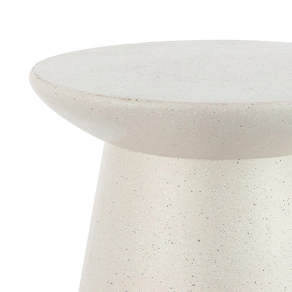 Round Polyresin Outdoor Accent Table — 18"