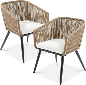 Wicker Patio Dining Chairs Set of 2