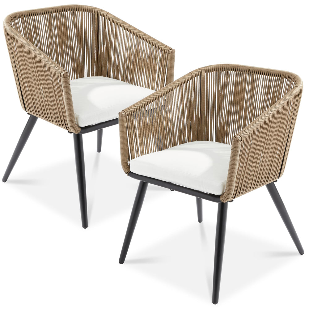 Wicker Patio Dining Chairs Set of 2