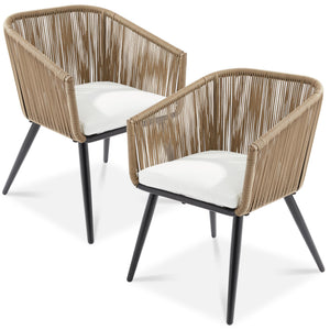 Wicker Patio Dining Chairs Set of 2
