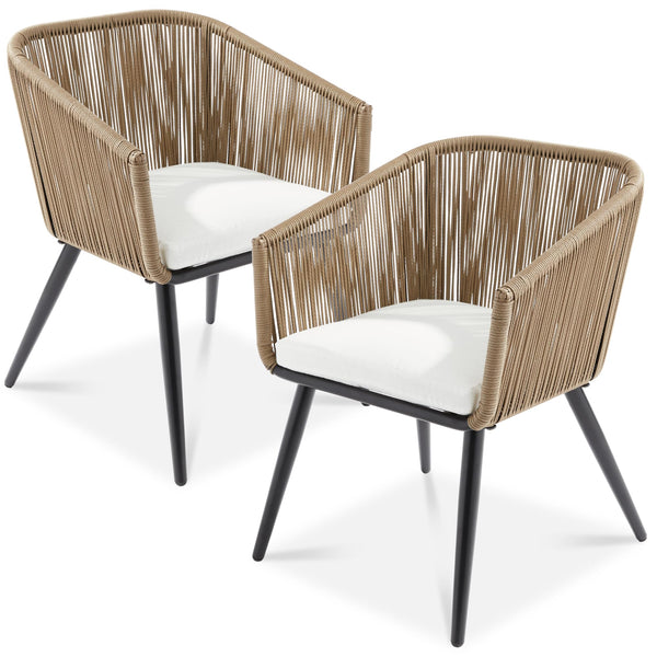 Wicker Patio Dining Chairs Set of 2