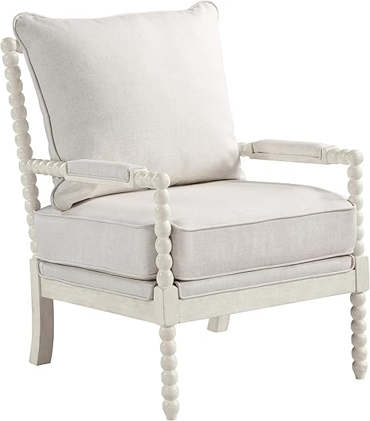 Spindle Accent Chair with Wood Frame