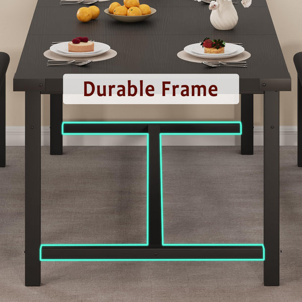 3-Piece Extendable Dining Table Set with 2 Upholstered Benches