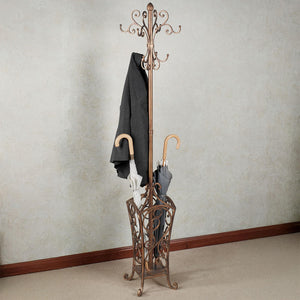 Metal Coat and Hat Rack Stand with Umbrella Basket