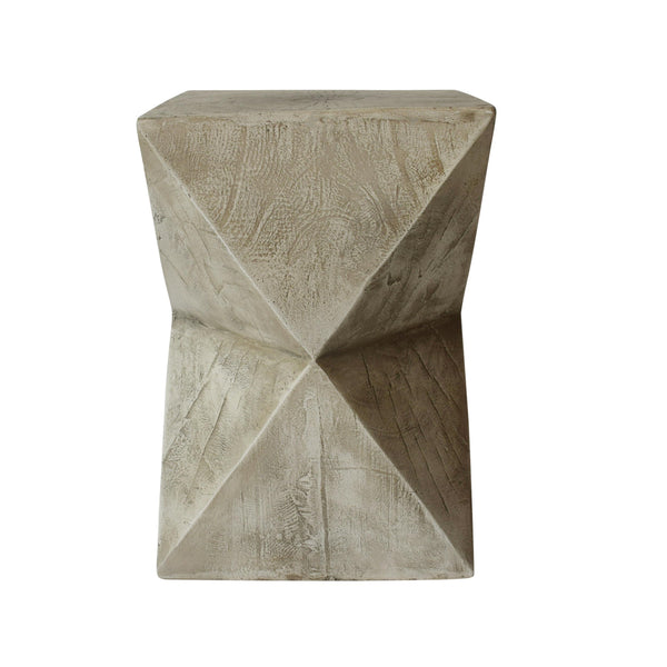 Concrete Hourglass Accent Side Table
