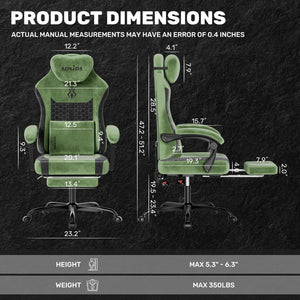 Ergonomic High-Back Gaming & Office Chair with Lumbar Support