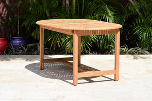 7-Piece Oval Teak Outdoor Dining Set