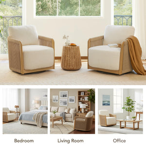 Boho Swivel Accent Chair