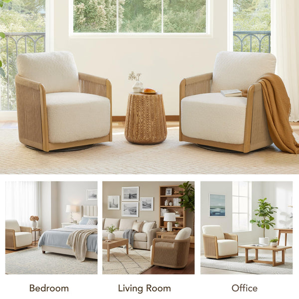 Boho Swivel Accent Chair