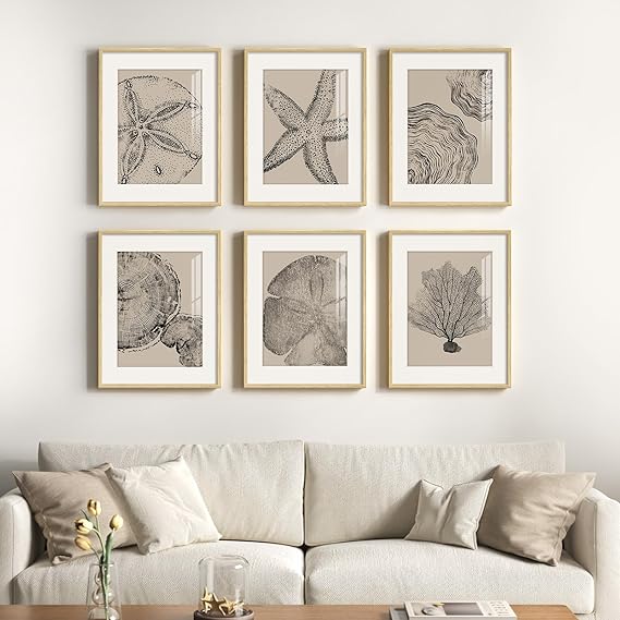 Framed Abstract Wall Art Set of 4 – Black & White Canvas Prints