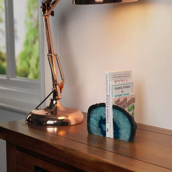 Natural Agate Bookends – Green & Teal