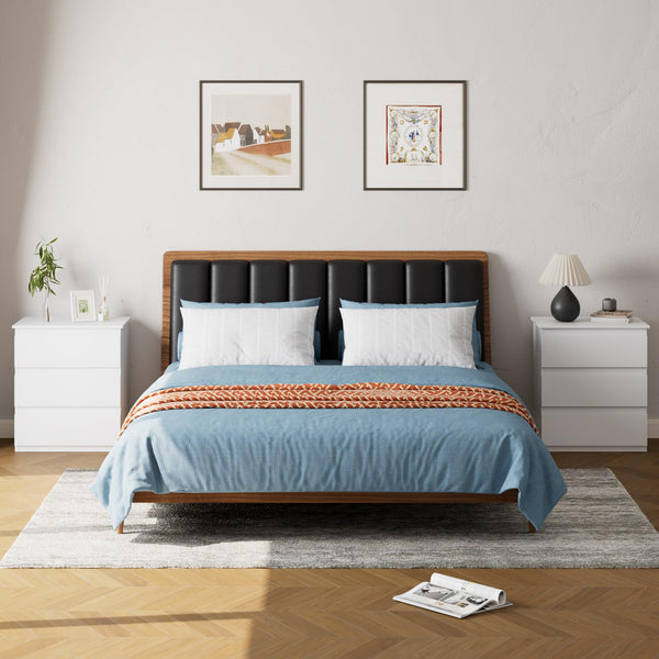 3-Drawer Nightstand with Storage – Bedroom Side Table