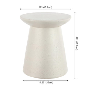 Round Polyresin Outdoor Accent Table — 18"