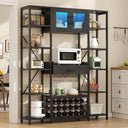 65" Industrial Bakers Rack with Power Outlet & LED Light