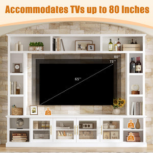 95" Wall Unit Entertainment Center for TVs up to 80"