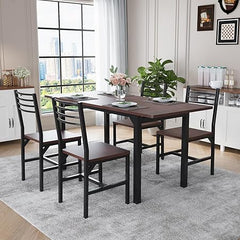 Extendable Dining Table Set with 4 Chairs for 4–6 People