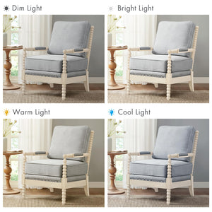 Bobbin Accent Armchair | Open-Back Spindle | Upholstered Seat