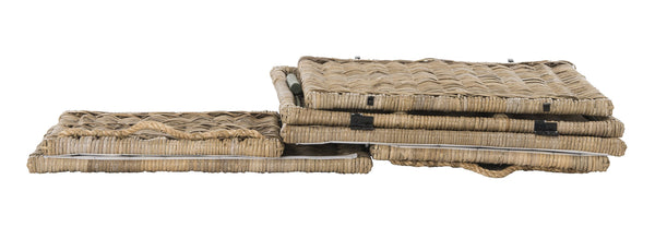 Wicker Storage Trunk with Lid – Collapsible Rattan Chest