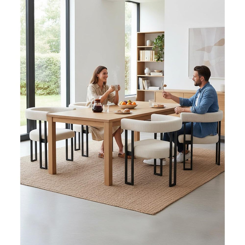 Upholstered Dining Chairs with Metal Legs