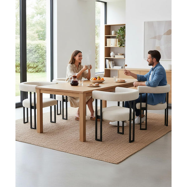 Upholstered Dining Chairs with Metal Legs