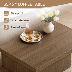 Square Coffee Table with Large Tabletop