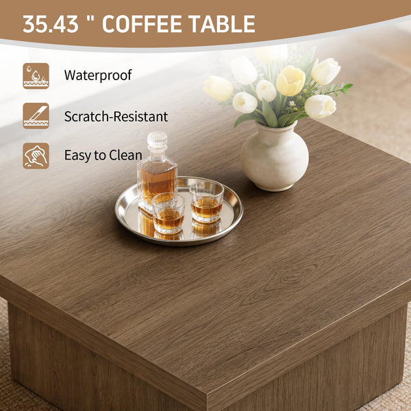 Square Coffee Table with Large Tabletop