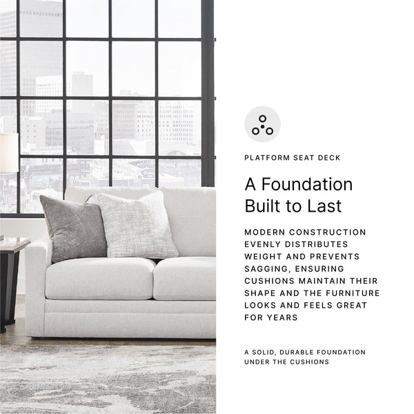 Contemporary Light Gray Sofa with Accent Pillows