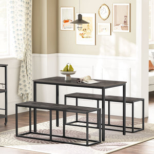 Industrial Dining Bench 47.2 Inch — Engineered Wood & Metal Frame