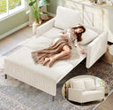 Convertible Loveseat Sofa Bed – Corduroy, 47.2", Cream