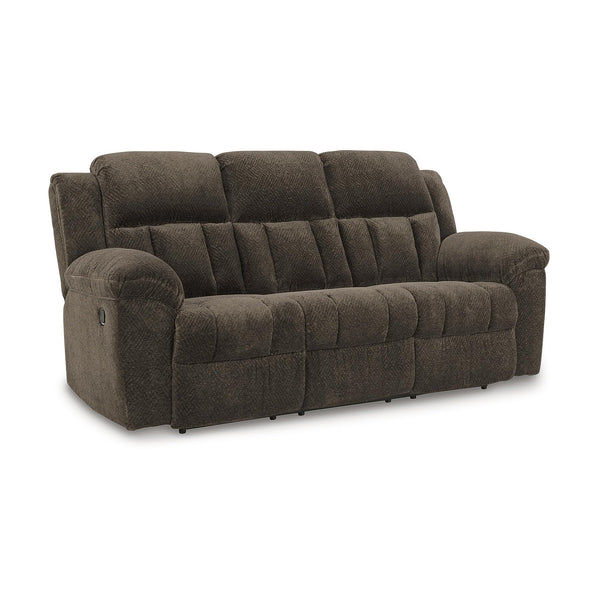 Manual Reclining Sofa – Polyester Upholstery, Pull Tab