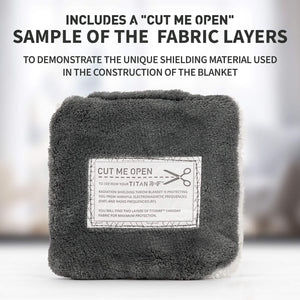 EMF Radiation Shielding Throw Blanket – 50" x 60" Reversible Soft Fleece