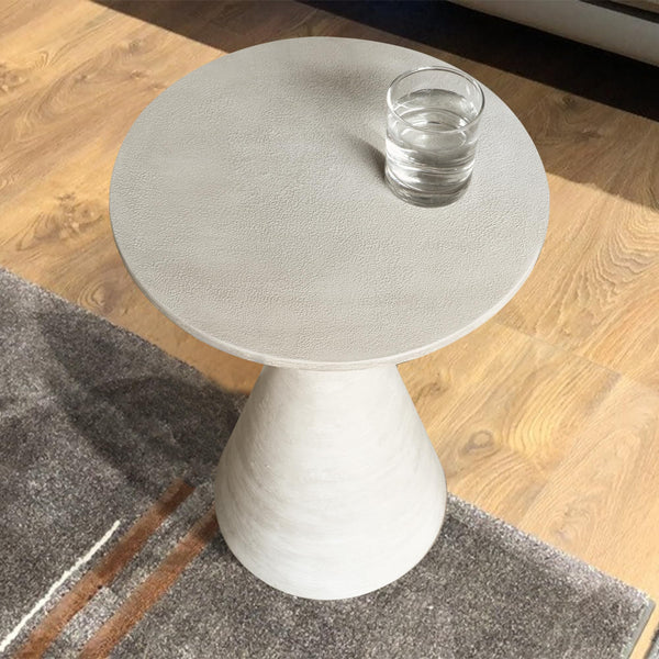 Round Metal Accent End Table
