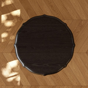 Solid Wood Round Pedestal Side Table