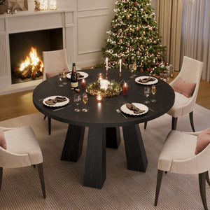 47" Round Dining Table for 4-6