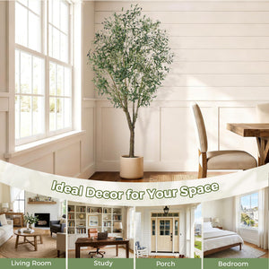 Artificial Olive Tree with White Planter – Indoor Faux Plant