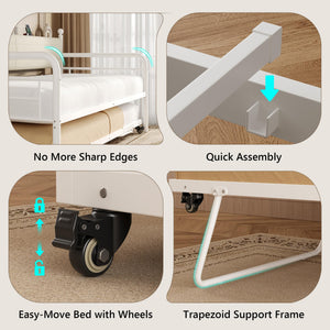 Twin to King Daybed with Pop-Up Trundle and Charging Station