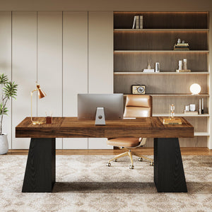 55-Inch Double Pedestal Executive Desk