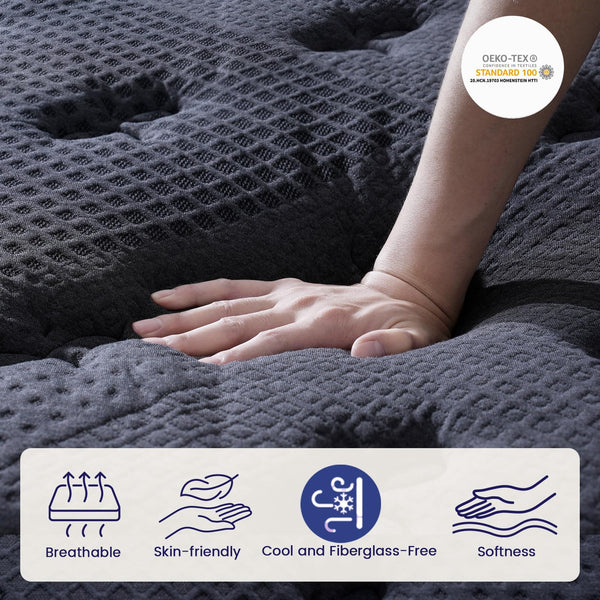 King Size Hybrid Mattress – 14 Inch Gel Memory Foam & Pocket Springs